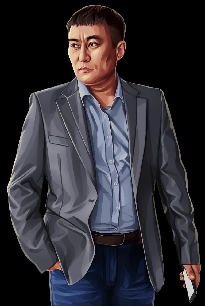 Illustrated FiveM roleplay character